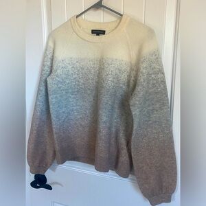 Banana Republic Wool Blend Ombré Crew Sweater Small